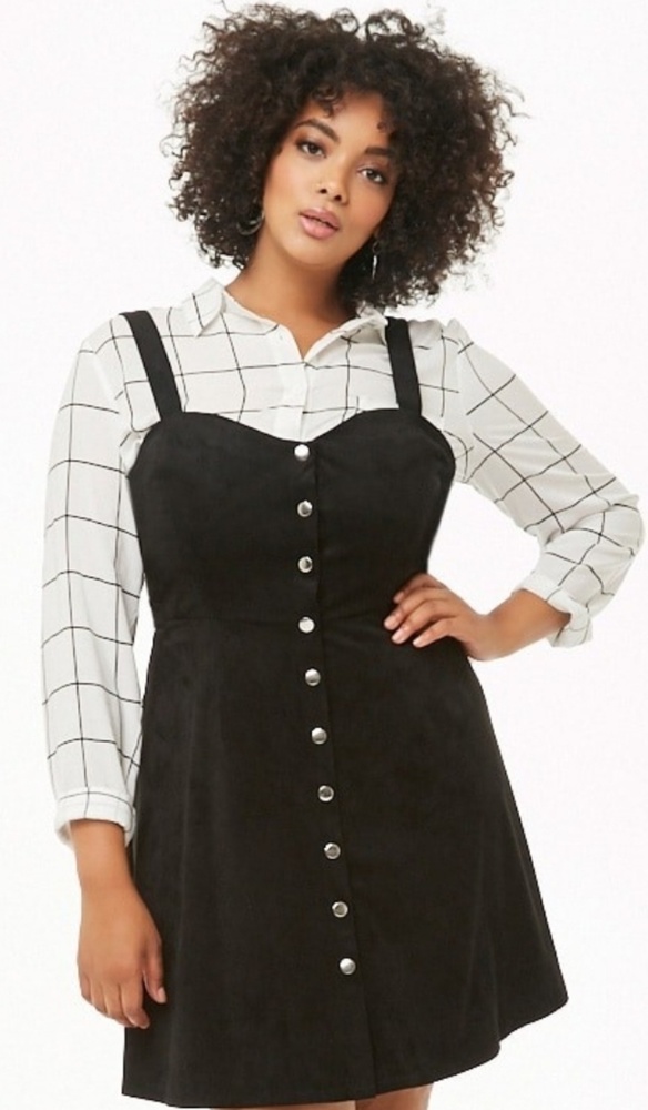 Faux suede mini dress